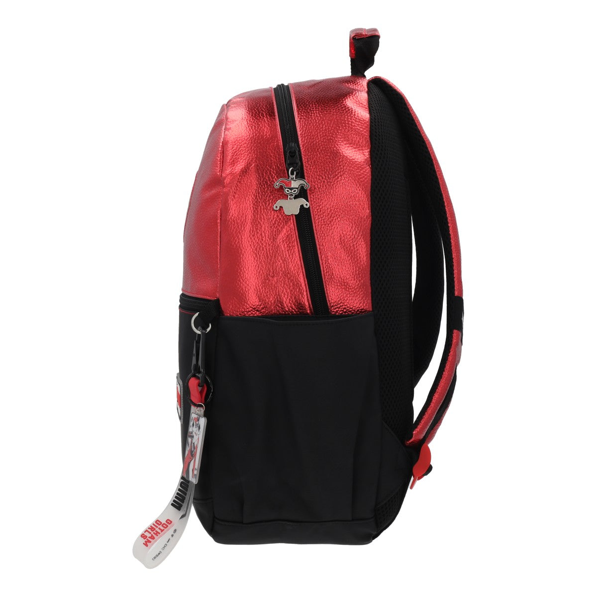 Mochila Harley Quinn rojo y negro