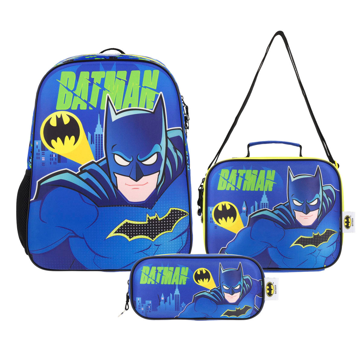 Set Mochila, Lonchera y Lapicera de Batman