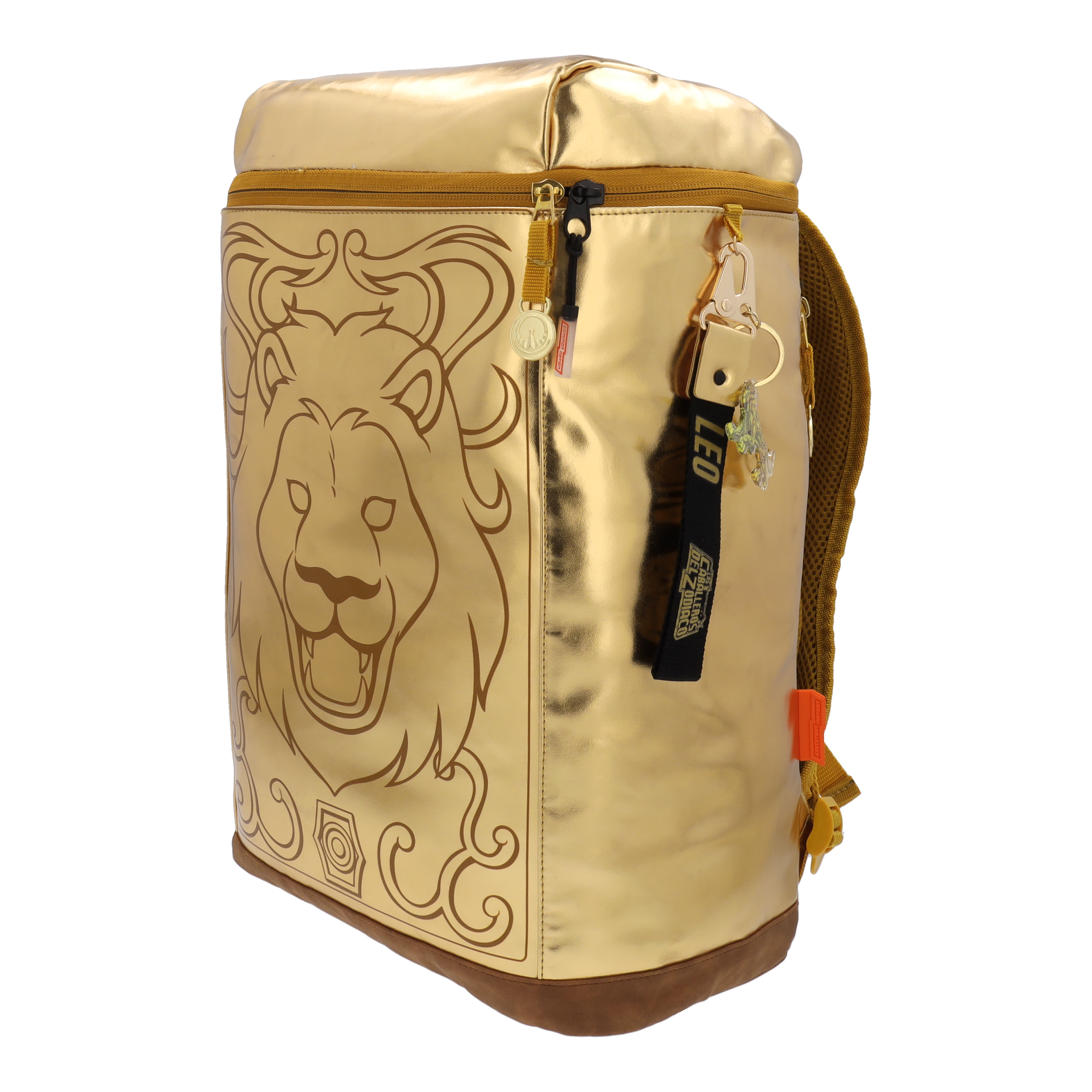 Mochila Armadura Dorada Caballeros del Zodiaco Leo