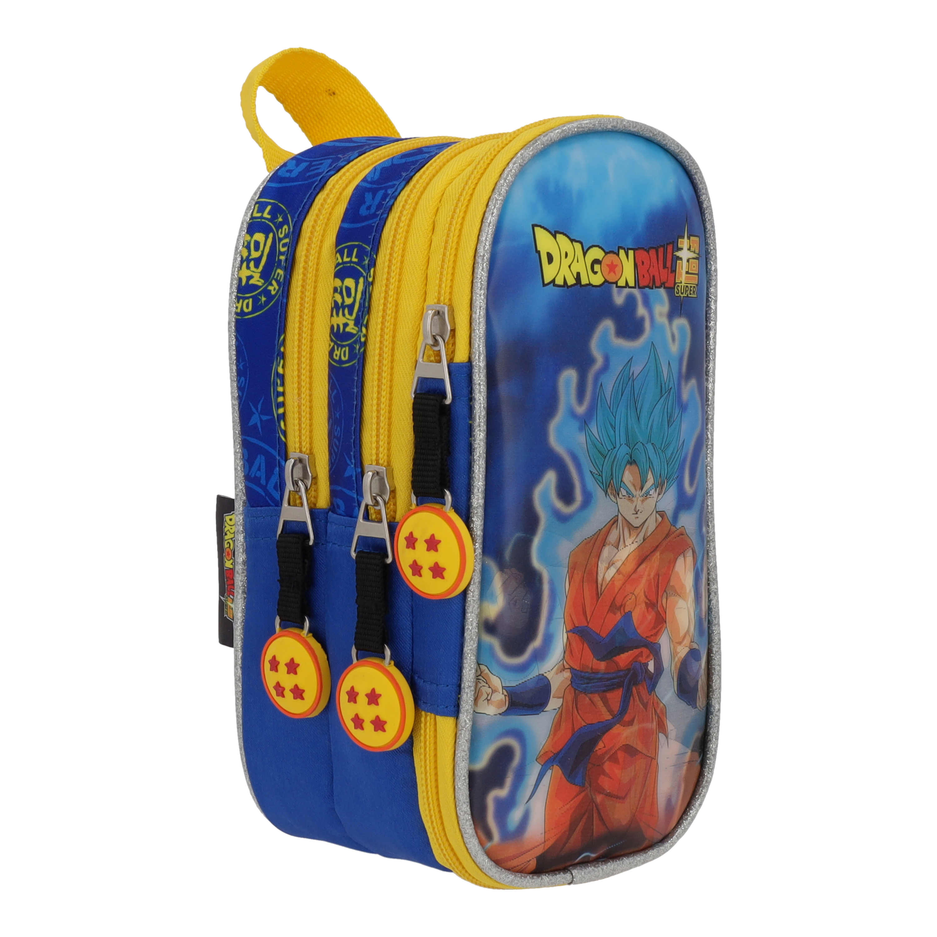 Set Mochila y Estuchera Escolar Dragon Ball Goku SSJ Blue Lenticular