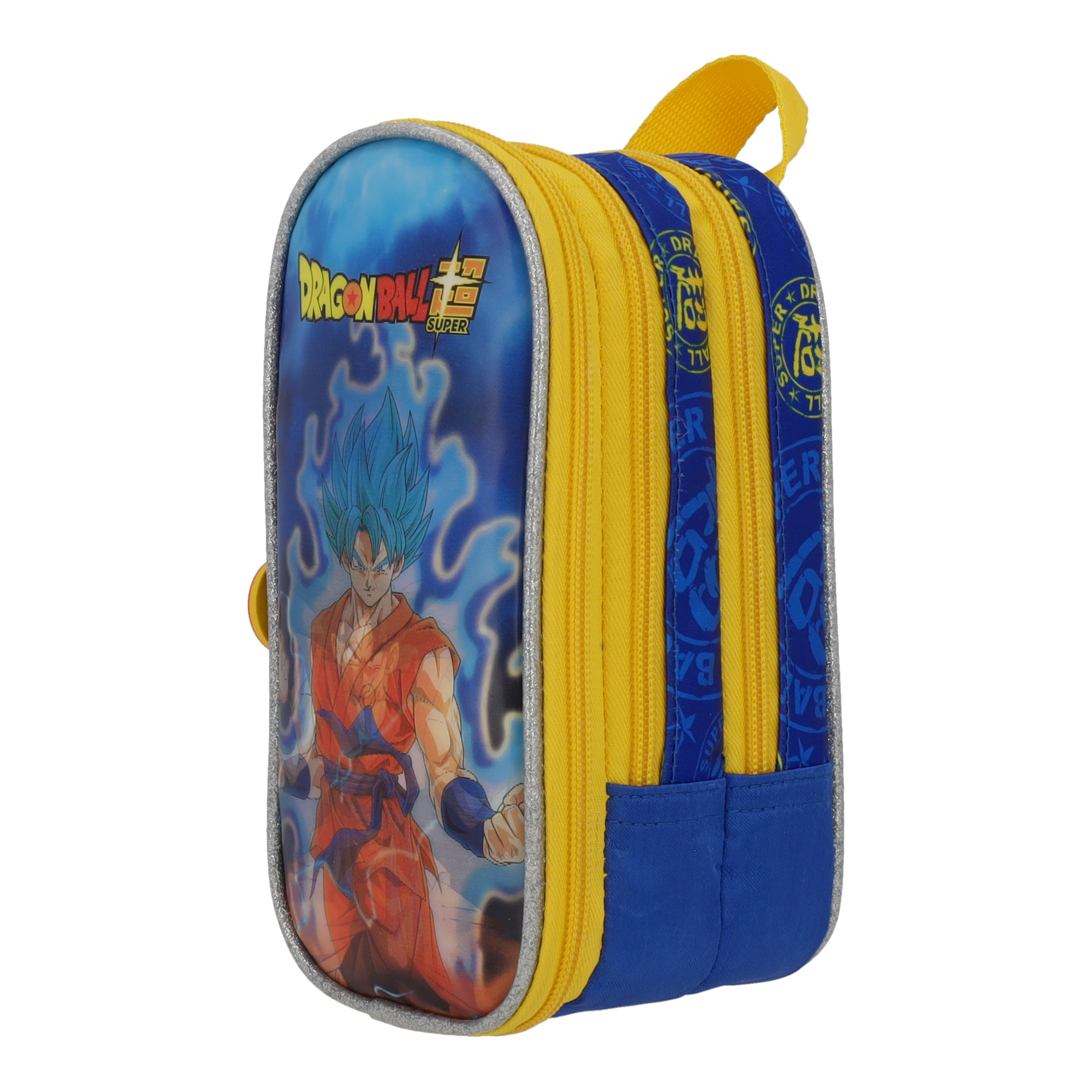 Set Mochila y Estuchera Escolar Dragon Ball Goku SSJ Blue Lenticular
