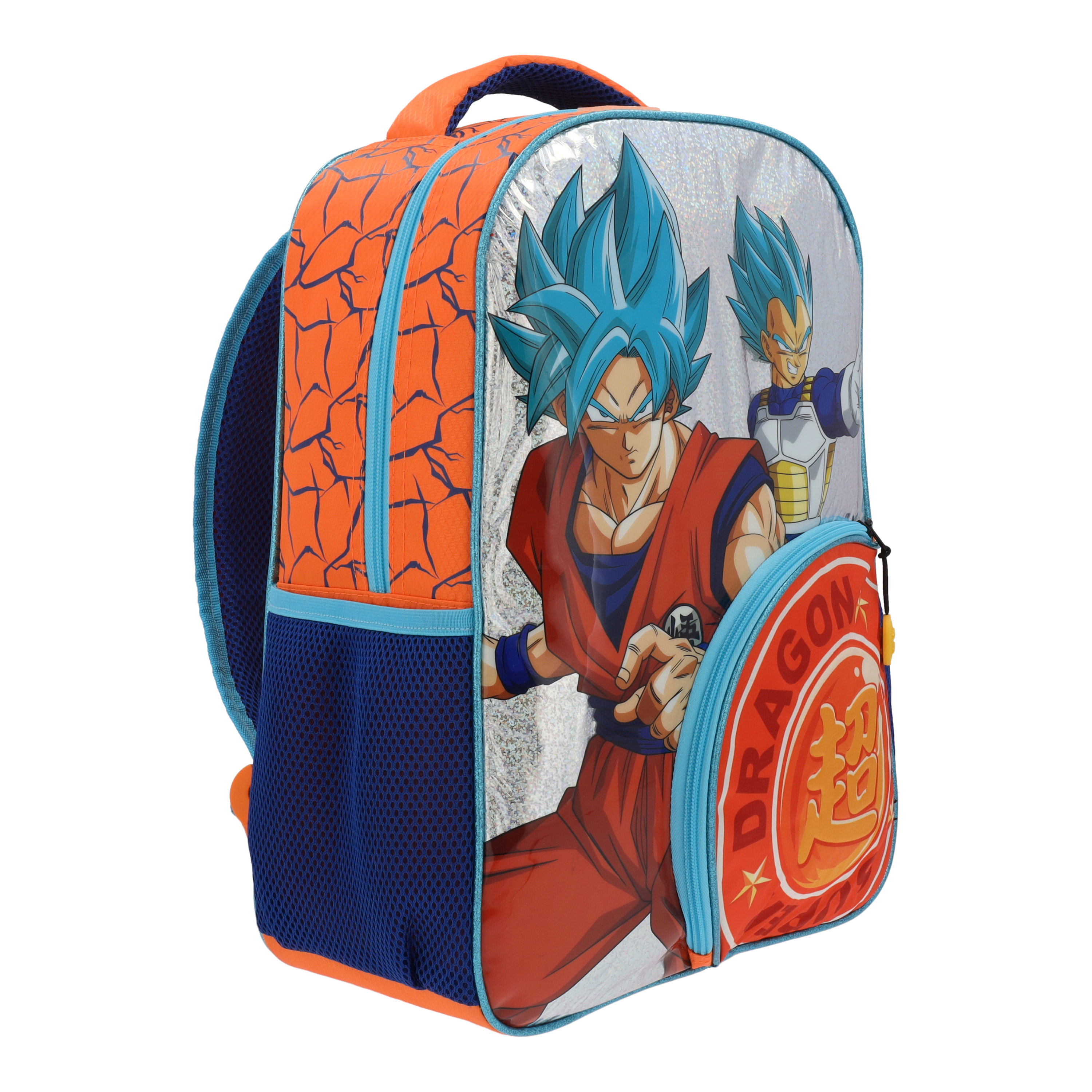 Set Mochila, Lonchera y Lapicera Escolar Dragon Ball Nivel Dios