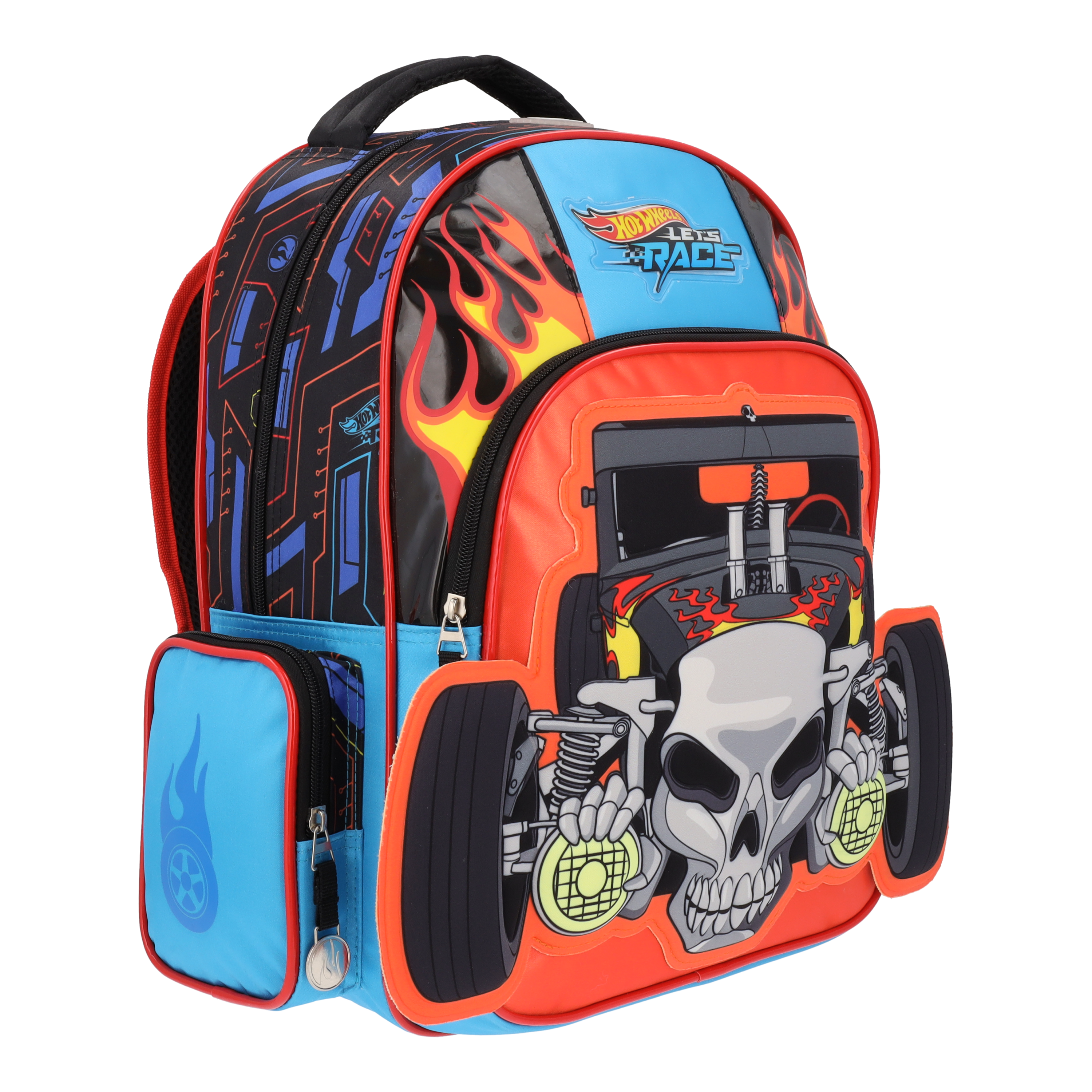 Set Escolar Mochila y Estuchera Hot Wheels Let's Race
