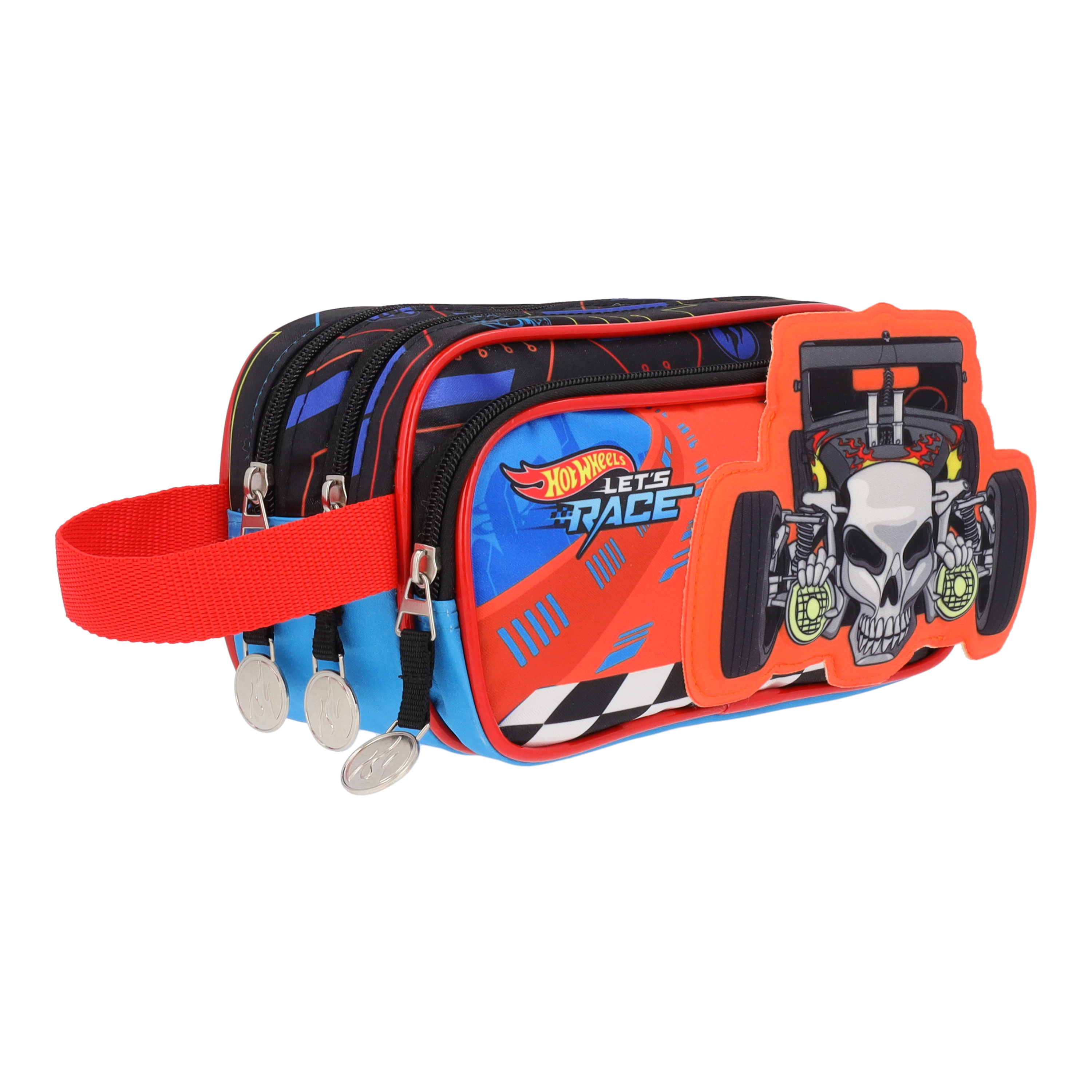 Set Escolar Mochila y Estuchera Hot Wheels Let's Race