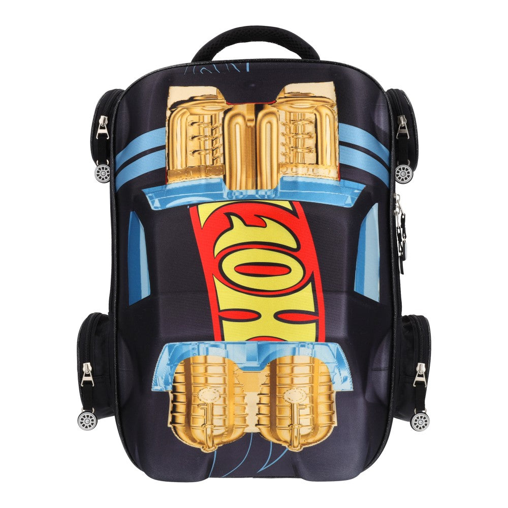 Mochila con Forma de Hot Wheels Negro