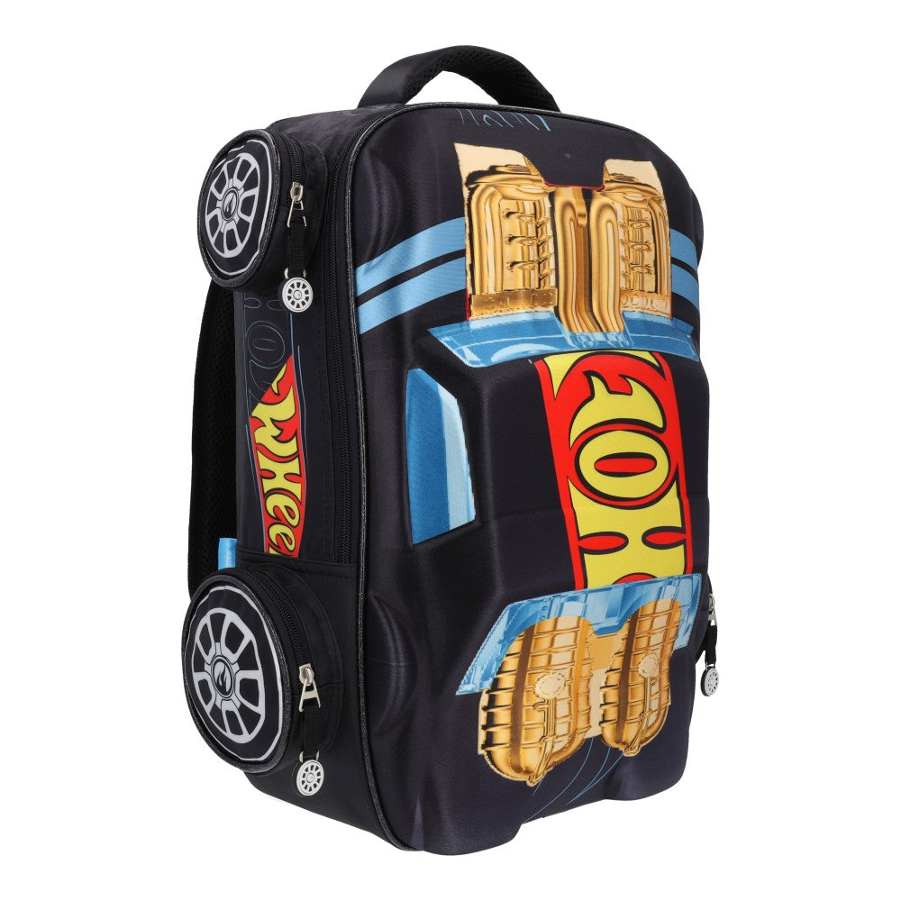 Mochila con Forma de Hot Wheels Negro