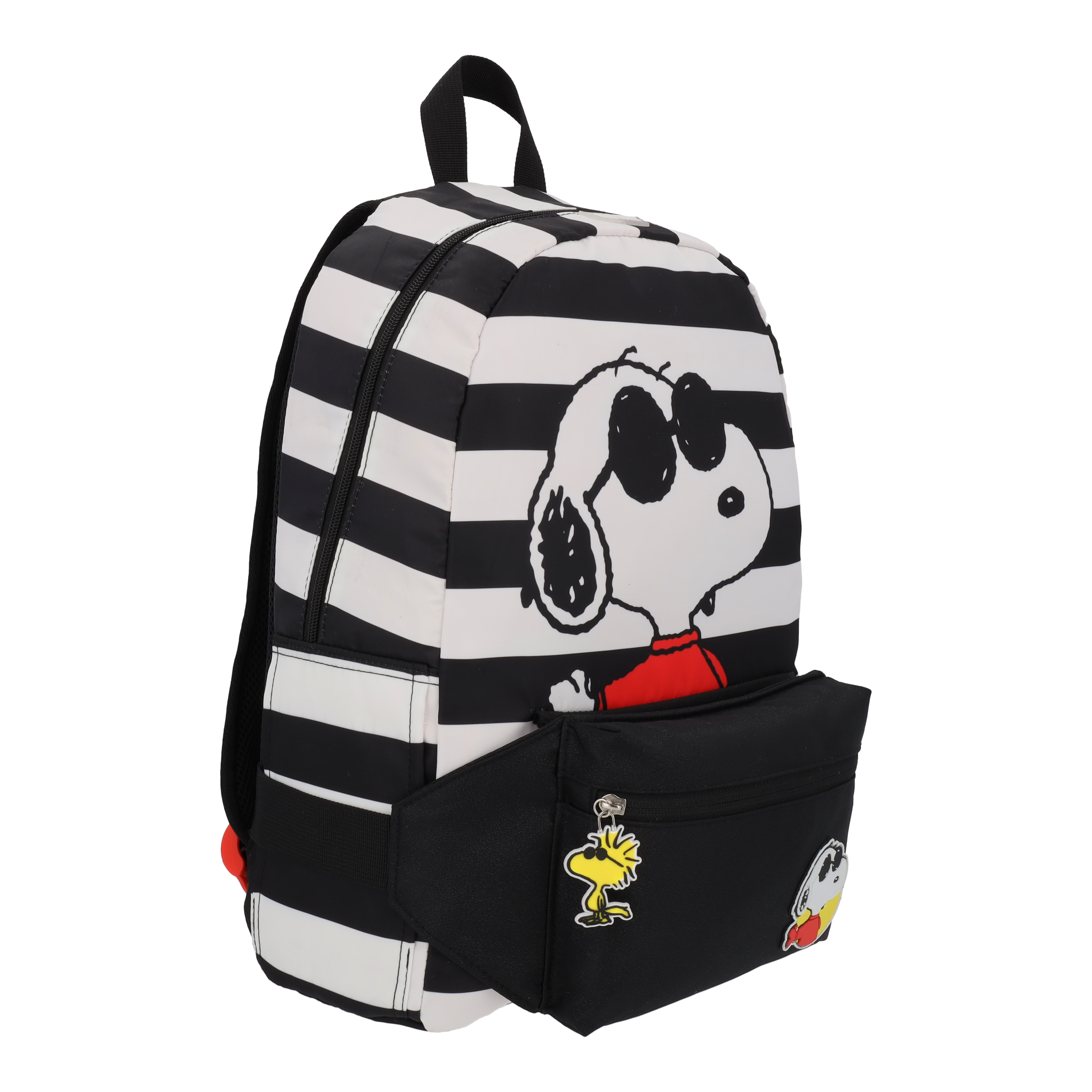 Mochila con cangurera Peanuts Snoopy Black and White
