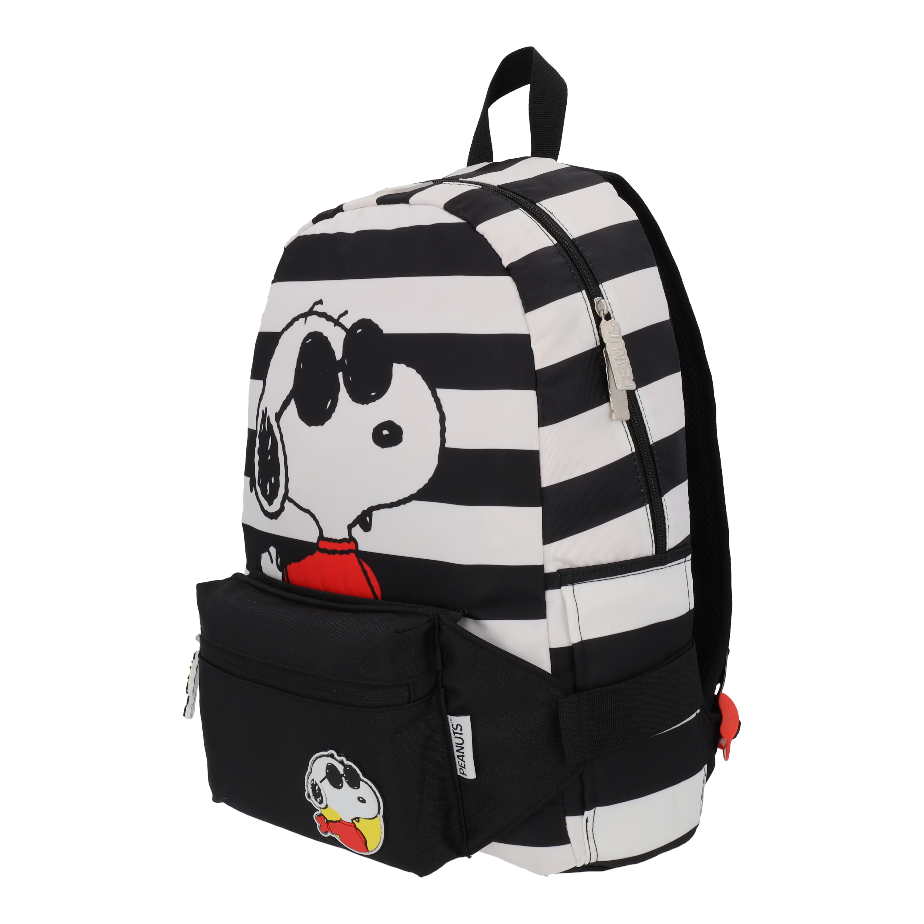 Mochila con cangurera Peanuts Snoopy Black and White