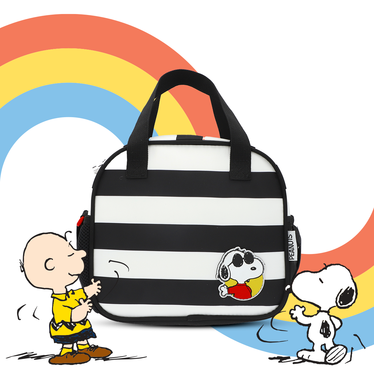 Lonchera Peanuts Snoopy Black and White