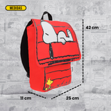 Mochila y Lapicera Snoopy Casa Roja