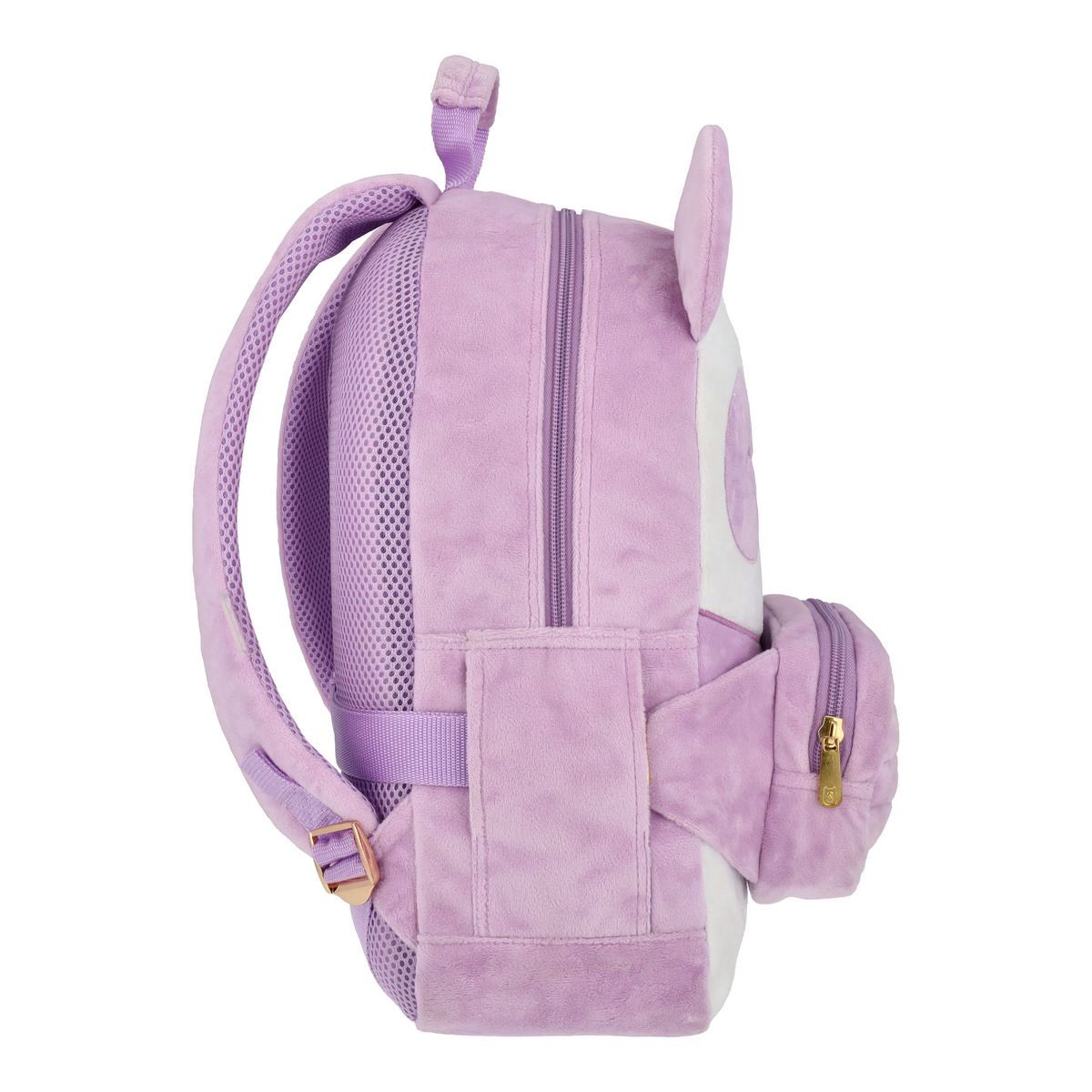 Mochila Squishmallows Panda Lila con cangurera incluida