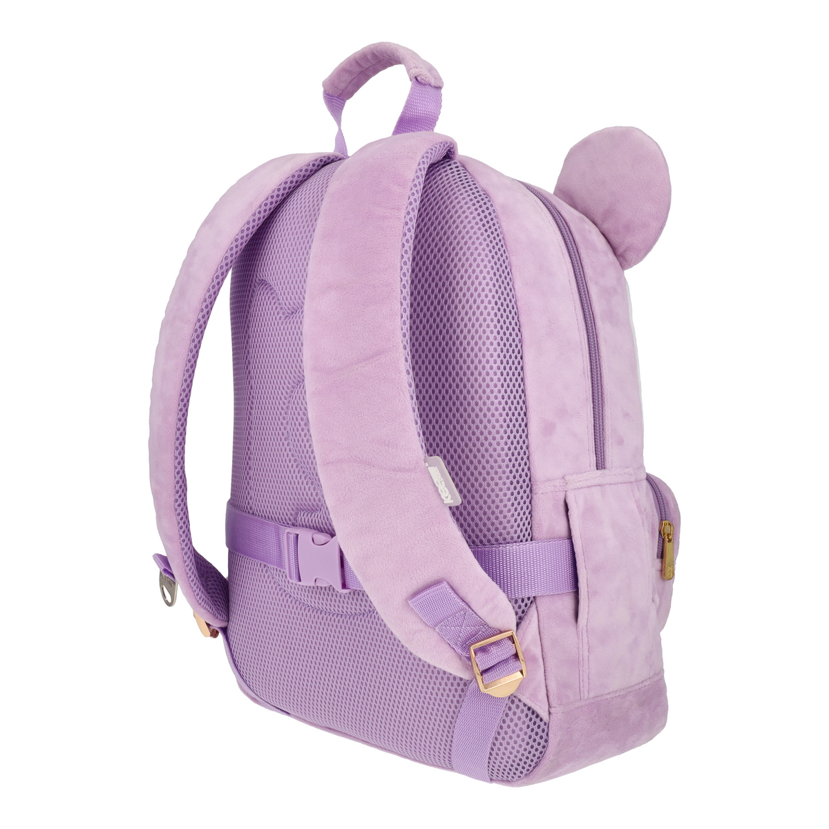 Mochila Squishmallows Panda Lila con cangurera incluida