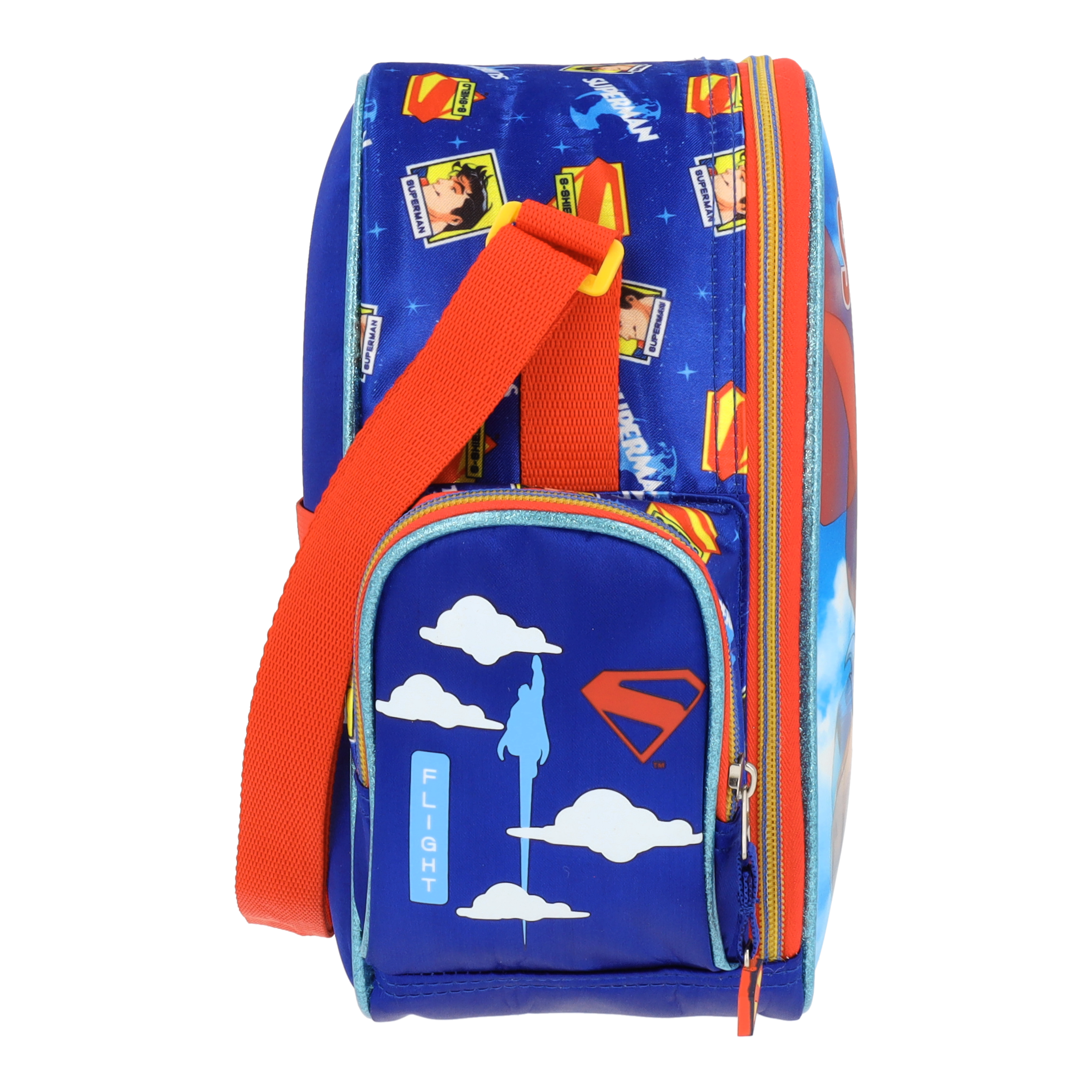 Set Mochila, Lonchera y Estuchera Escolar Superman Krypto Lenticular