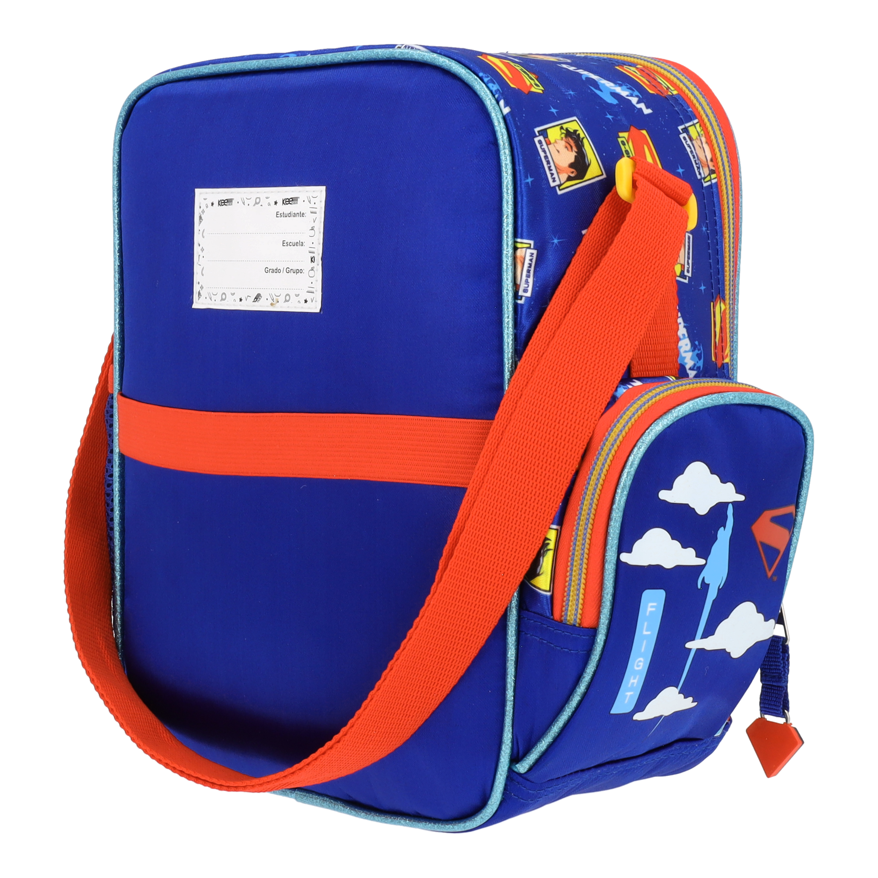 Set Mochila, Lonchera y Estuchera Escolar Superman Krypto Lenticular