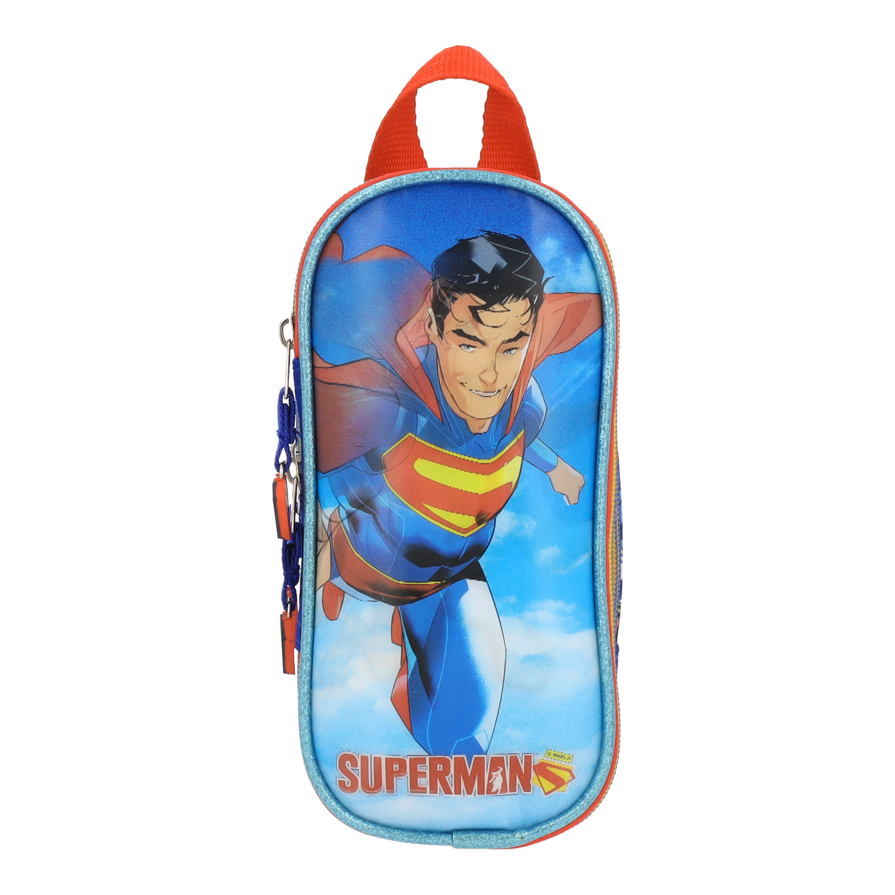 Set Mochila, Lonchera y Estuchera Escolar Superman Krypto Lenticular