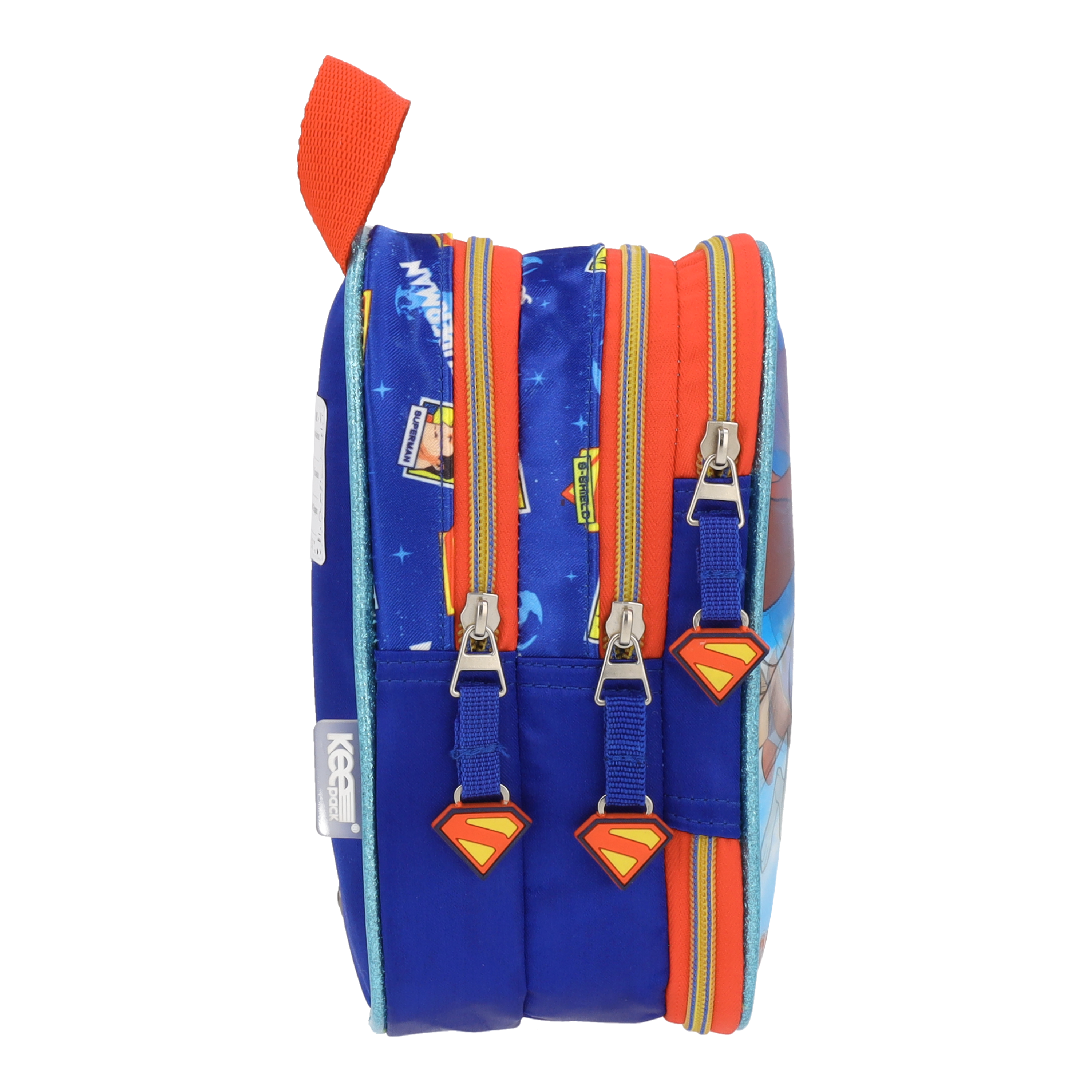 Set Mochila, Lonchera y Estuchera Escolar Superman Krypto Lenticular