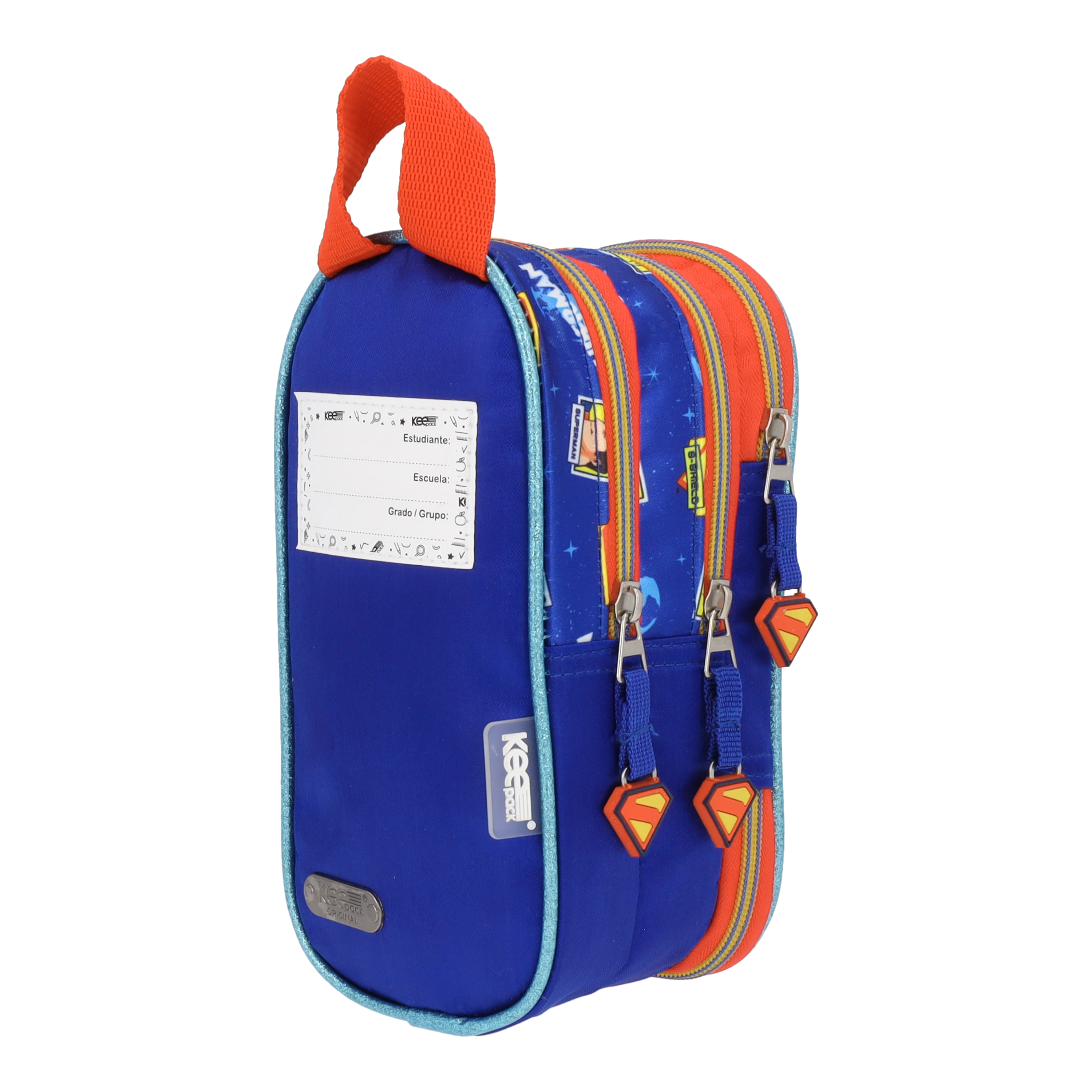 Set Mochila, Lonchera y Estuchera Escolar Superman Krypto Lenticular