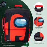 Mochila Escolar Among Us Red